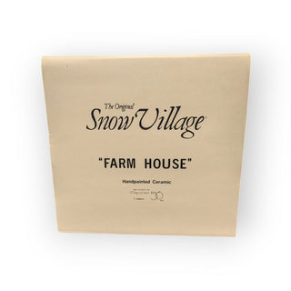 Dept 56 "Farm House" , Snow Village Collection