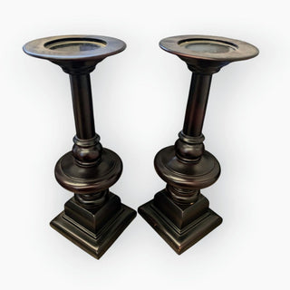 Set of 2 Large Pillar Candle Holders