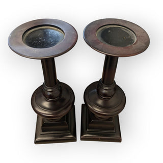 Set of 2 Large Pillar Candle Holders