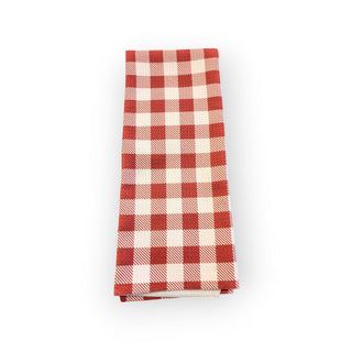 Christmas Gingham Red Tea Towel | Geometry