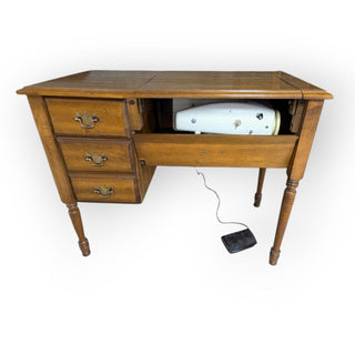 Solid Wood Singer Sewing Machine Desk