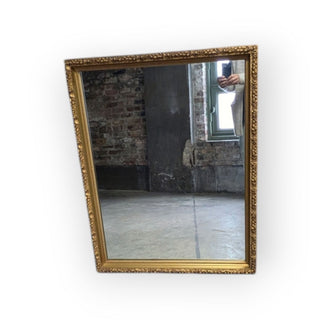 Gold Wood Textured Mirror