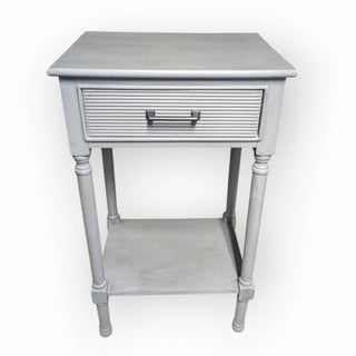 Grey Side Table with Single Drawer