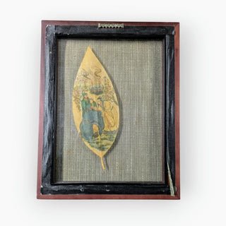 Set of 2 Handpainted Leaves in Floating Frame