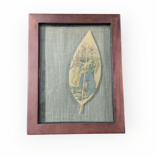 Set of 2 Handpainted Leaves in Floating Frame