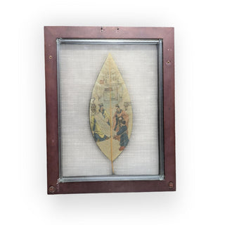 Set of 2 Handpainted Leaves in Floating Frame