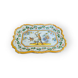 Majolica Pottery Crackled Glaze Wall Hanging Plate