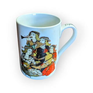 White Mug with Musicians