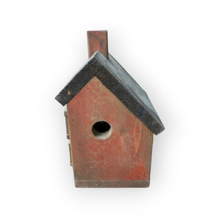 Decorative Rustic Red Wood Bird House