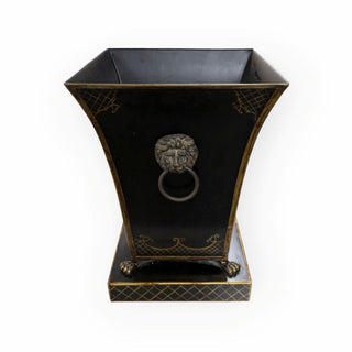 Metal Planter with Crest Design