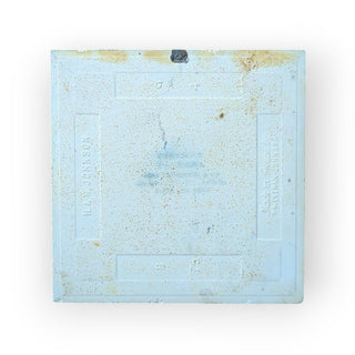 Vintage Yellow Ceramic Tile Art Hand Made In Greece