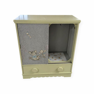 Vintage Nursery Dresser with Deer Decals, 37Wx17Dx43H