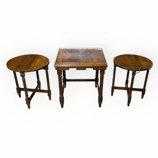 Vintage Solid Wood Nesting End Tables (set of 3), 20Wx22Hx20D