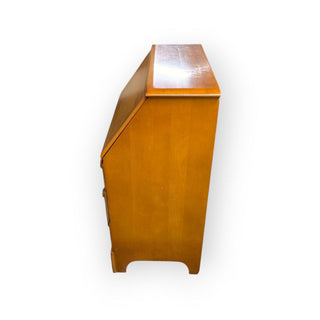 Mid Century Modern Blonde Maple Secretary Desk/ Dresser, 30Wx41Hx19D