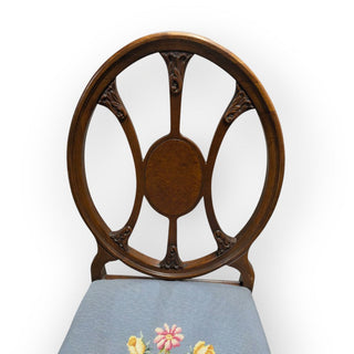 Vintage Wooden Chair with Cross Stitching 20Wx23Dx39H