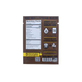 Espresso Martini Single Serve Craft Cocktail Mix by Noble Micks