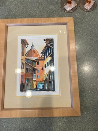 Florence in a Frame Signed Artwork