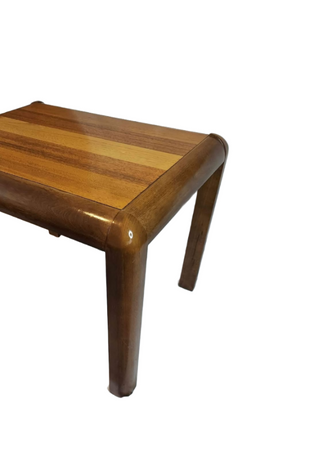 1972 Lane - Walnut and Oak Danish Modern Style Side Occasional cocktail Table MCM