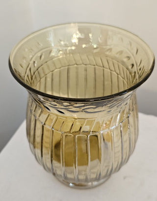 Amber glass vase