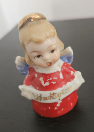 Vintage Ardalt "Merry Christmas" in German Angel Bell
