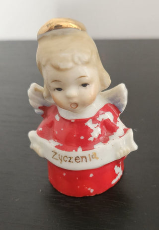 Vintage Ardalt "Merry Christmas" in Polish Angel Bell
