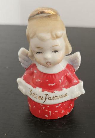 Vintage Ardalt "Merry Christmas" in Spanish Angel Bell
