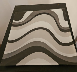 Square Striped Glass Plate