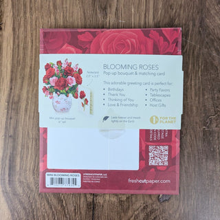 Mini Blooming Roses Pop Up Greeting Card