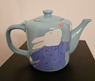 Vintage Blue Bunny Teapot by Paris Bottman