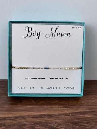Boy Mama Morse code bracelet spelling “Aunt” – JSQ Mercantile – a women’s boutique and gift shop in La Grange, IL.