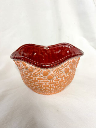 Claire Burke Pottery Planter Burgundry Glaze 4.5"