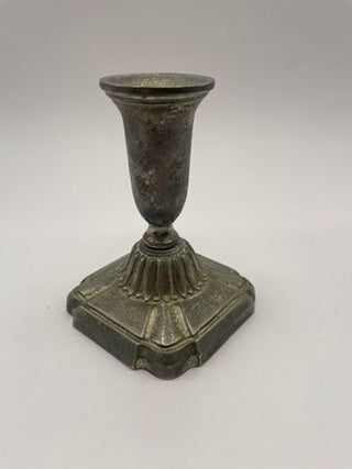 Italian Silver Candlestick Holder Sourced in Umbria Italy