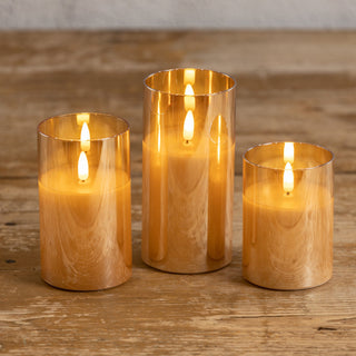 5" Champagne Glass 3D Flame Candle