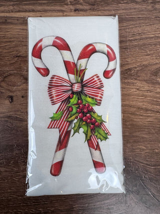 Candy Cane Single Tea Towel 30" x 30"