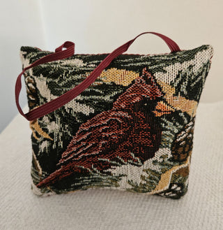Tapestry Look Cardinal Pillow Ornament
