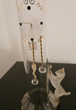 Vintage Grandfather Clock with Cat and Mouse