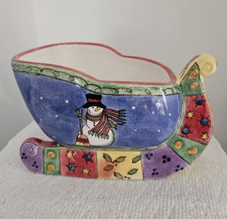 Vintage Sweet Shoppe Christmas Centerpiece Sleigh