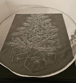 Vintage Pilgrim Glass Christmas Plate