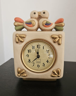 Italian Thun Clock Featuring 2 Lovebirds