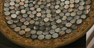 Mosaic Plate from India with Beaded Rim