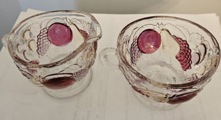 Vintage Westmoreland Della Robbia Creamer & Sugar Bowl SET OF 2