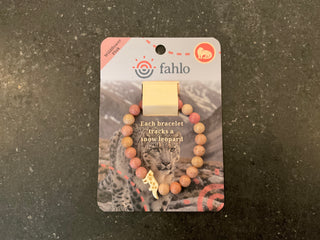 Fahlo Snow Leopard Tracking Bracelet - wildflower-pink
