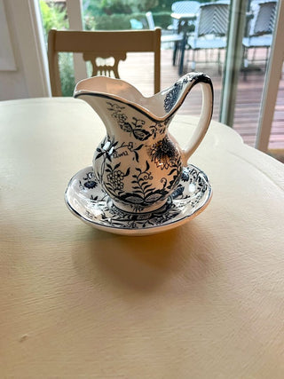 Blue & White Vase & Plate