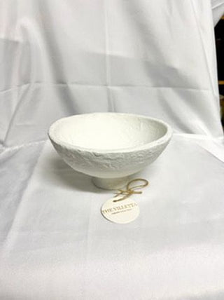Low White Pottery Bowl