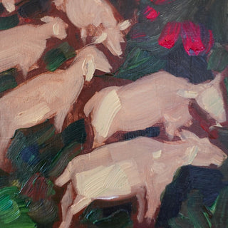 Original Oil Painting "The Sheep of Setenil de las Bodegas"