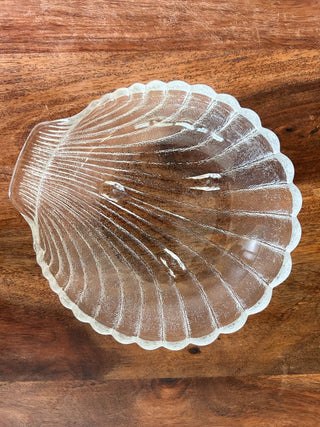 Clear Glass Shell-Shaped Dish