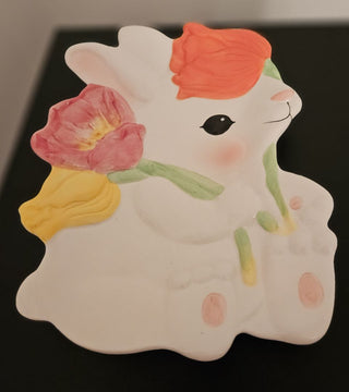 Vintage Easter Bunny Ceramic Candy Dish