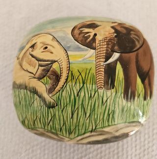 Small Box Adorned with Elephants