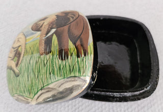 Small Box Adorned with Elephants