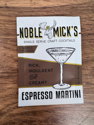 Espresso Martini Single Serve Craft Cocktail Mix by Noble Micks